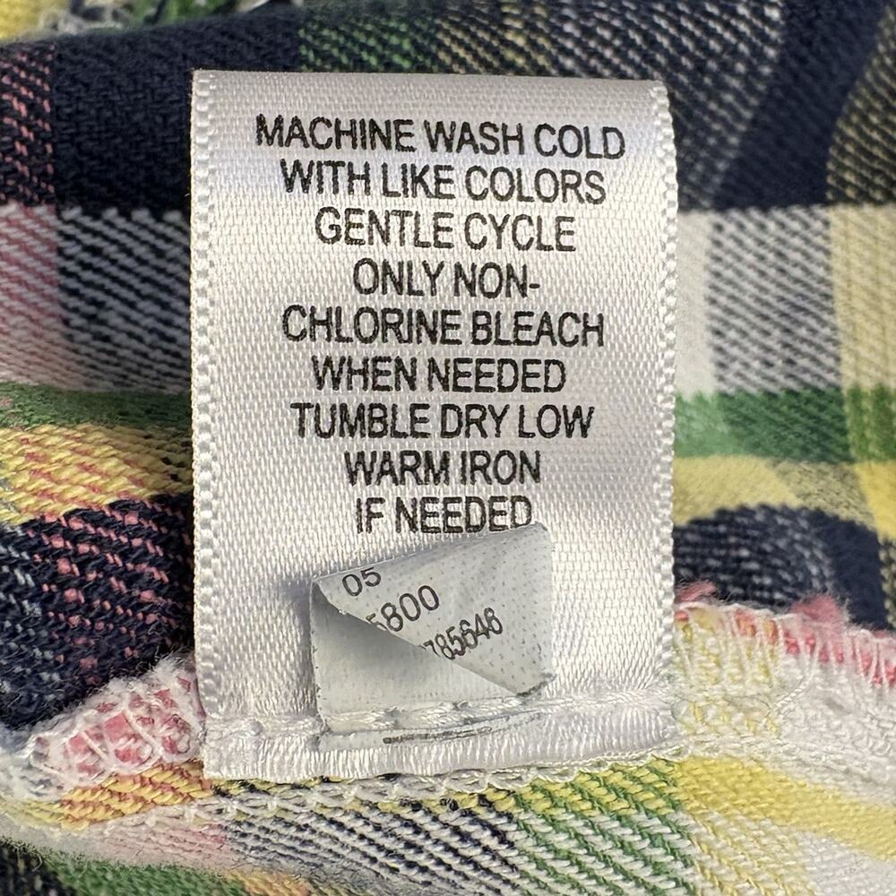 Merona Women’s Plaid Drawstring 4 Button Pullover Hoodie Jacket Size Large - Picture 12 of 15